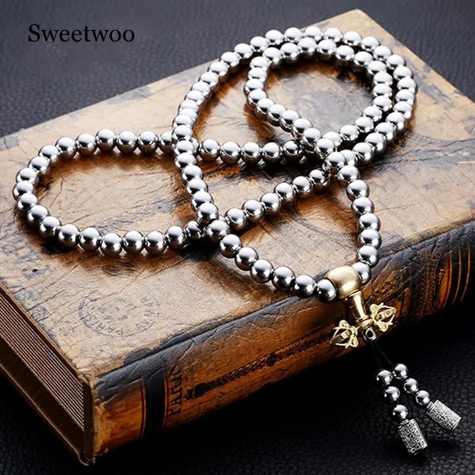 

Outdoor Tactical Buddha Beads Bracelet EDC Outdoor Tools Self-Defense Protection Survival Necklace Chain Whip Dropshipping