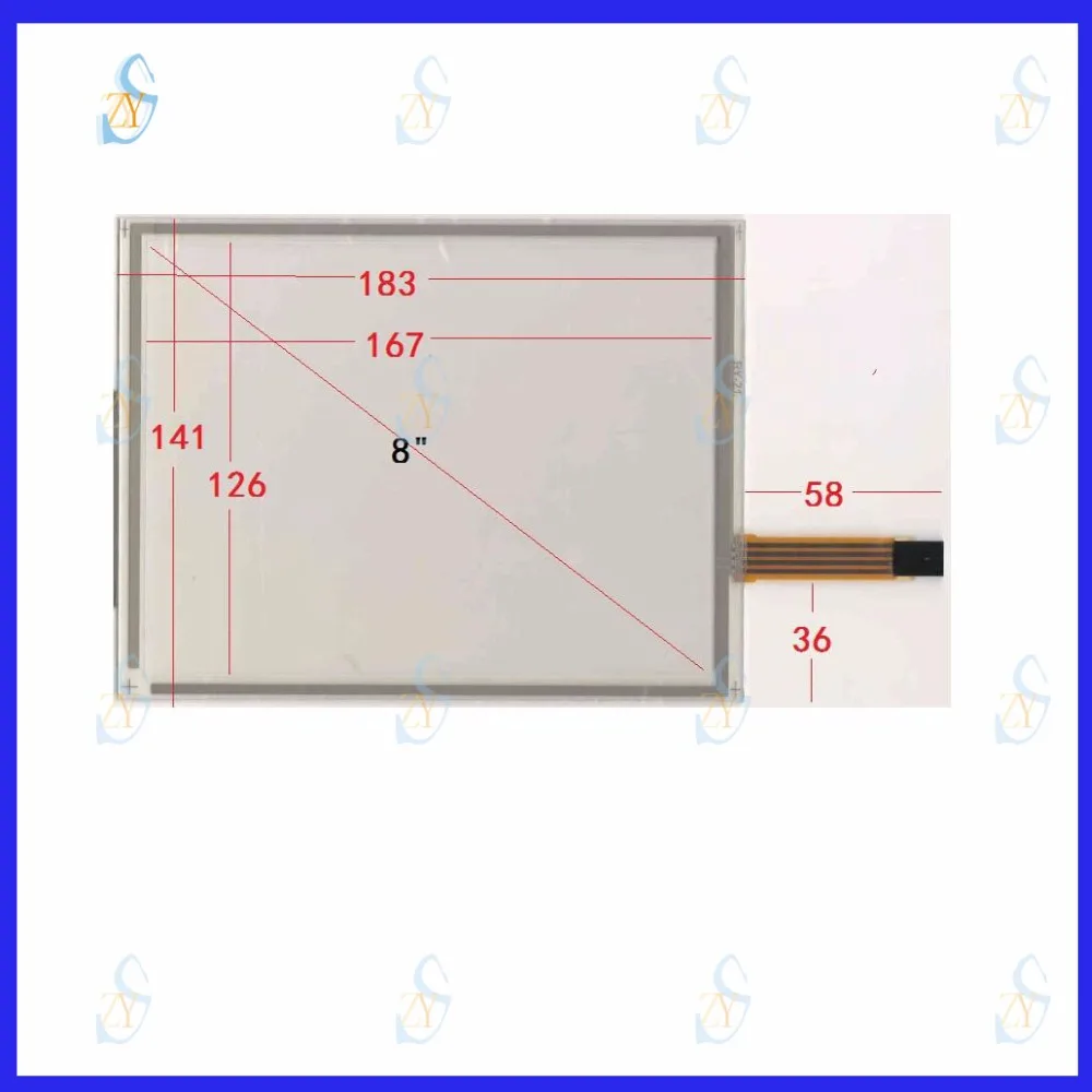 

ZhiYuSun compatible HLD-TP-0861 8Inch Touch Screen 4 wire resistive 183mm*141mm USB touch panel overlay kit 183*141