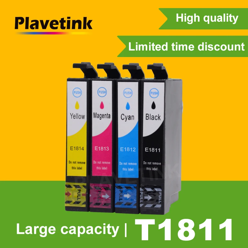 Plavetink T1811 T1801 Cartridges For Epson T1811 Ink Cartridge For Epson XP 30 102 205 302 305 402 212 215 225 312 XP315 Printer