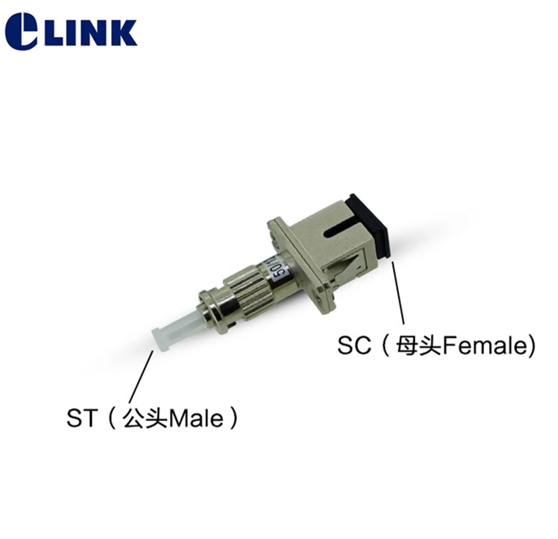SC-ST acoplador de fibra óptica FM híbrido hembra a macho VFL uso fibra óptica SM MM APC conector ftth adaptador envío gratis ELINK 5 uds