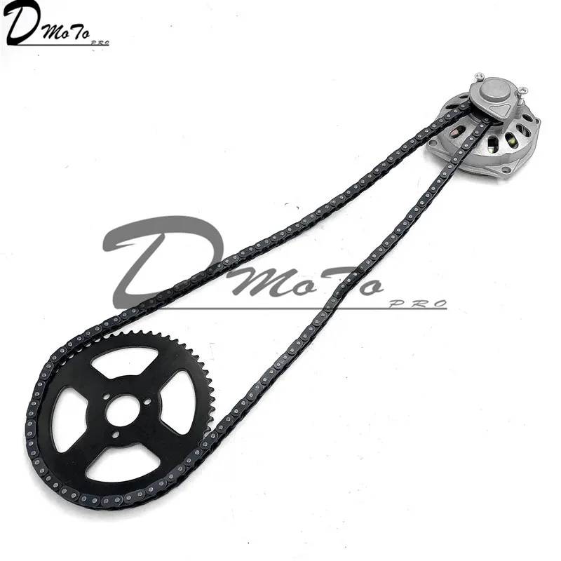 Mini Moto 47cc 49cc Drive System 25H OR T8F Chain with Gear Box And Rear Sprocket Fit Mini Moto Pocket Bike