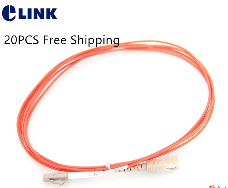 SC-LC fiber patchcord OM1 Multimode Simplex 2.0mm SC-LC 62.5/125um cable 1m 2m 3m 5m 7m 10 Mtr optical fibre jumper 20pcs