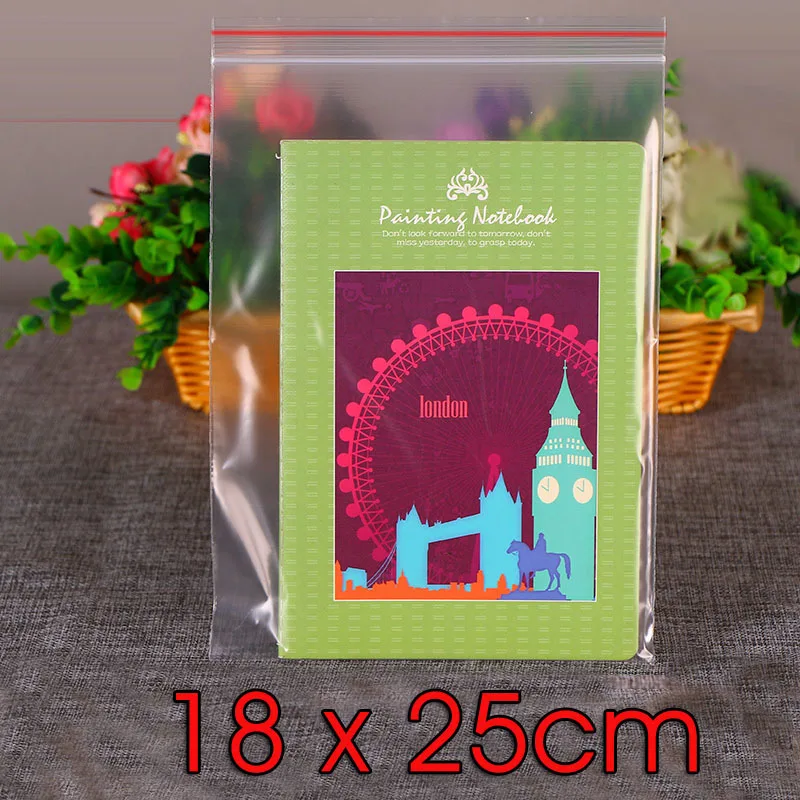 

18x25cm Zip Lock Plastic Bags Jewelry Ziplock Bag Food Packaging Zipper Moisture Proof Garment Packing Storage Zip Bag Organizer