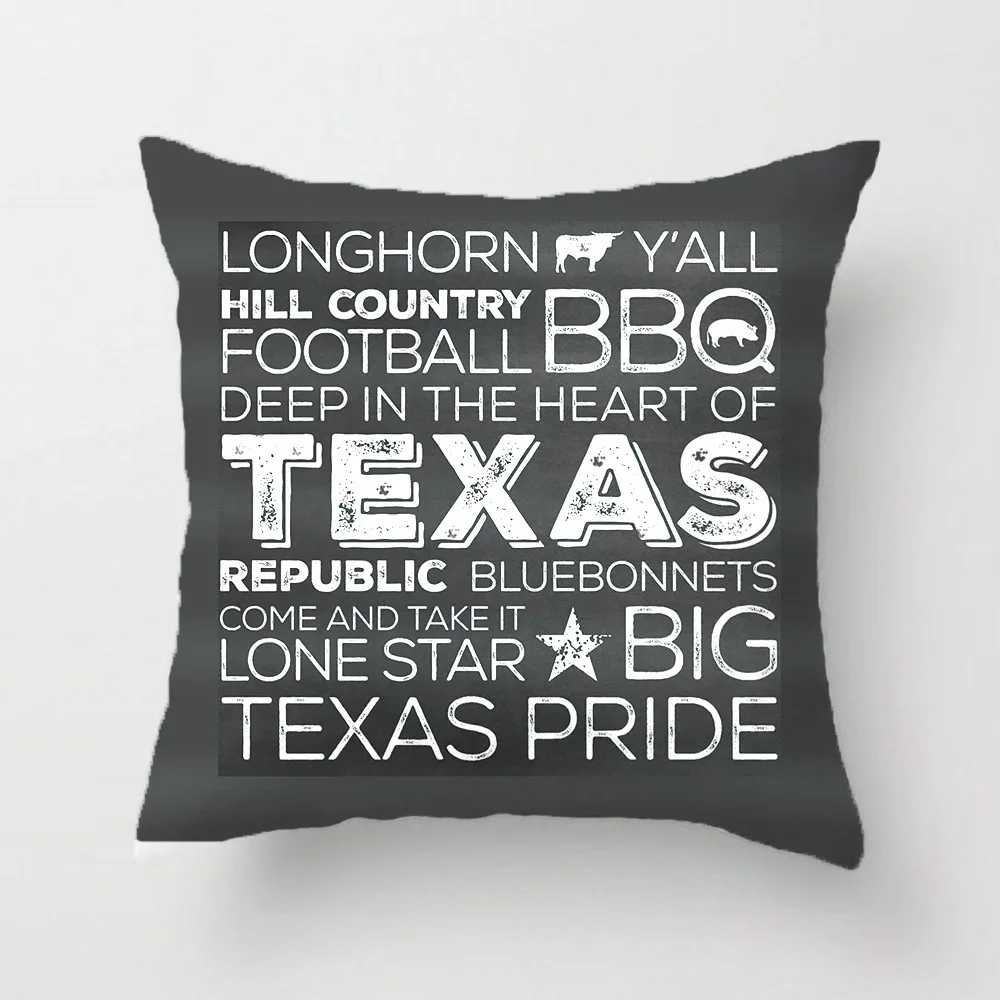 

Best Of Texas - Black Chalkboard Wedding Decorative Cushion Cover Pillow Case Customize Gift By Lvsure For Sofa Seat Pillowcase