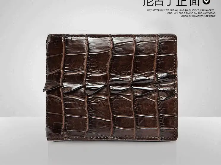 100% genuine alligator skin leather men wallet crocodile leather skin wallets and purse, luxury money clip for business men