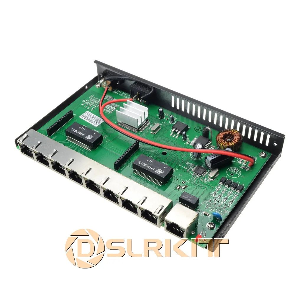 12 v 96 w 9 cổng 8 POE Injector Power over Ethernet switch 4,5 +/7,8-Wall Mount