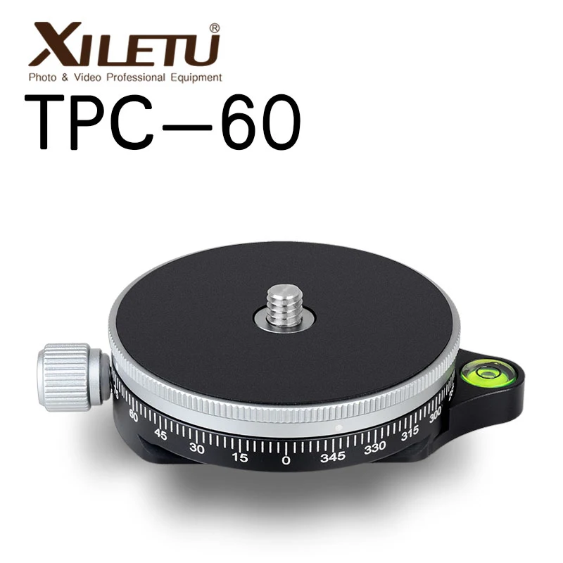 XILETU TPC-60 Alluminum Panoramic Tripod Head ACRA SWISS Video Tripod Head Mounting Pan for DSLR Nikon Canon Cameras Mini Tripod