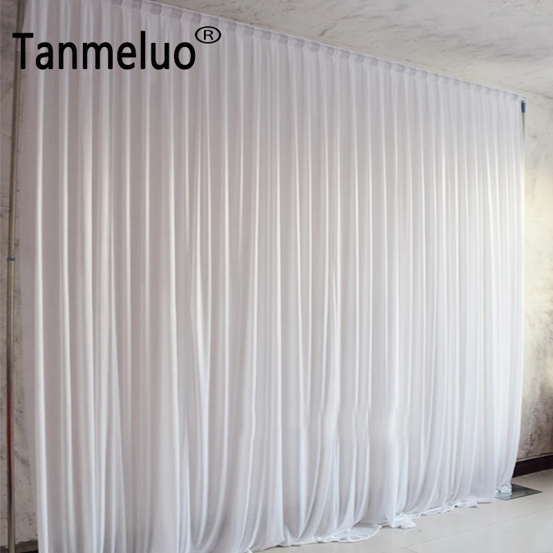 

4x4M Ice Silk Fabric Drapes Panels Hanging Party Backdrop Curtains Wedding Decoration Drape Events Background Cloth for Stage