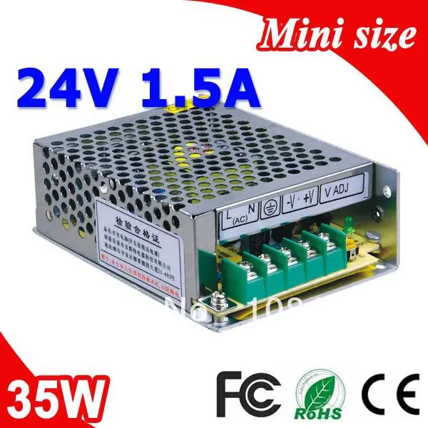 MS-35-24 35W 24V 1.5A LED Switching Power Supply Constant Voltage DC Output,AC 110v~260v Input