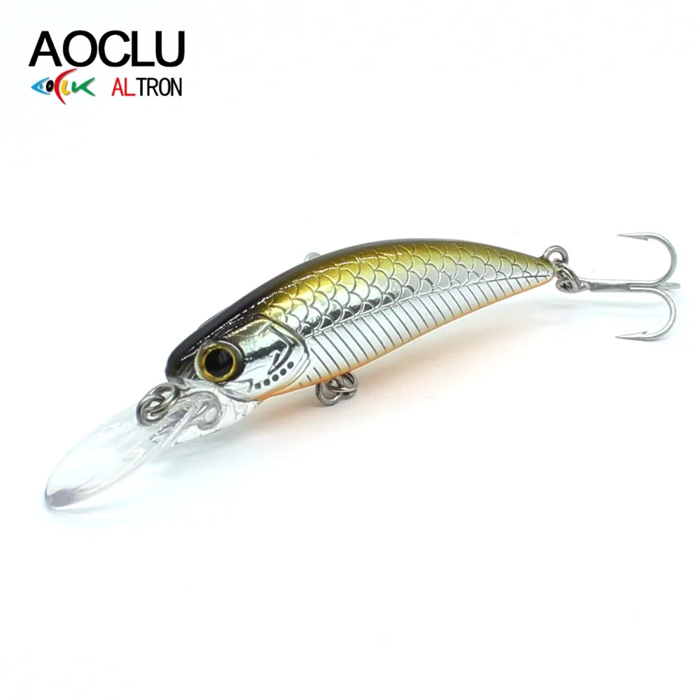 

AOCLU-Sinking Shad Fishing Lure, 50mm, 4.0G, Diving, 1m, Deep Hard Bait, Minnow Wobbler, Jerkbait, UV Glow, Saltwater, VMC Hook