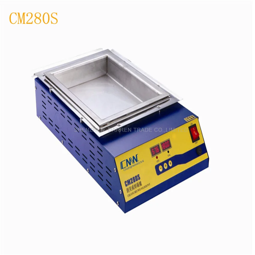 

CM- 280S Lead-free Double Digital Solder Pot Soldering Soldering Desoldering Bath 280*200*45mm 21.2KG 2000W