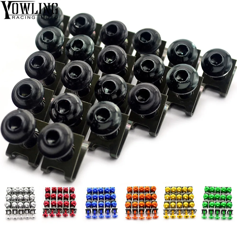 

Motorcycle Fairing Bolts Speed Fastener Clips Screw Nuts For yamaha Honda CB650F CB1000R CBR 600f4i CB400 Aprilia RSV4 R