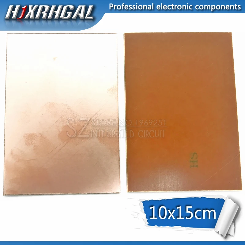 1pcs FR4 PCB  10x15cm 10*15 Single Side Copper Clad plate DIY PCB Kit Laminate Circuit Board hjxrhgal