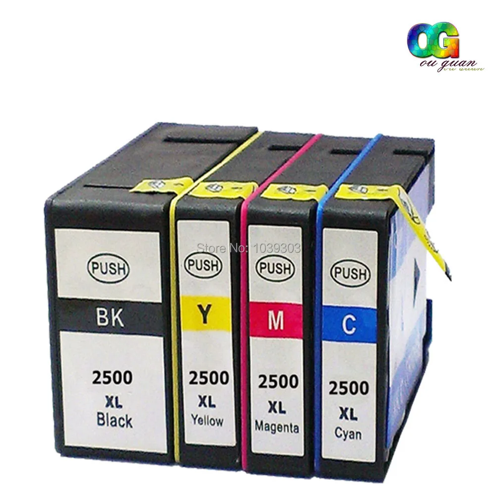 

4 Compatible PGI2500 XL Ink cartridges with chip PGI-2500XL For Canon MAXIFY iB4050 MB5050 5350 MB4050 MB5350 printer