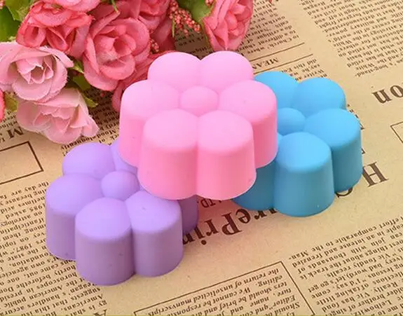 

Mini 5cm Silicone Cupcake liner Flower Soft Cake Chocolate Cake Muffin Liners Baking Cup Mold jk25