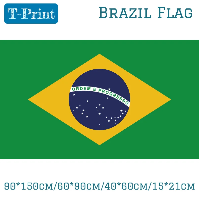 Bandera de Brasil de 90x150cm/60x90cm, 40x60cm/15x21cm, banderines para eventos/oficina/decoración del hogar