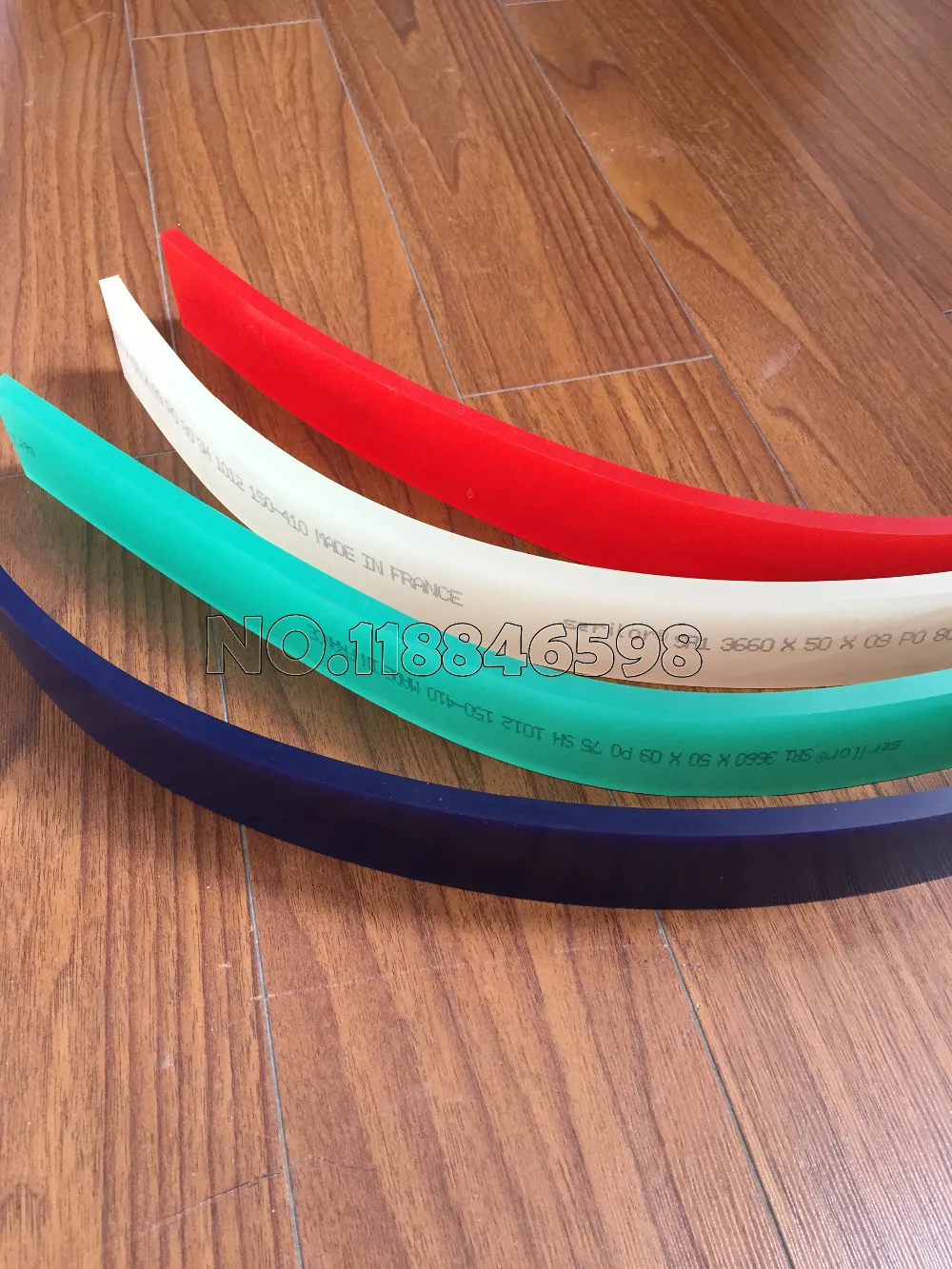 50*9*1000มม./500มม.พิมพ์หน้าจอแบน Squeegee ใบมีดยาง65/75/80/85A Durometer