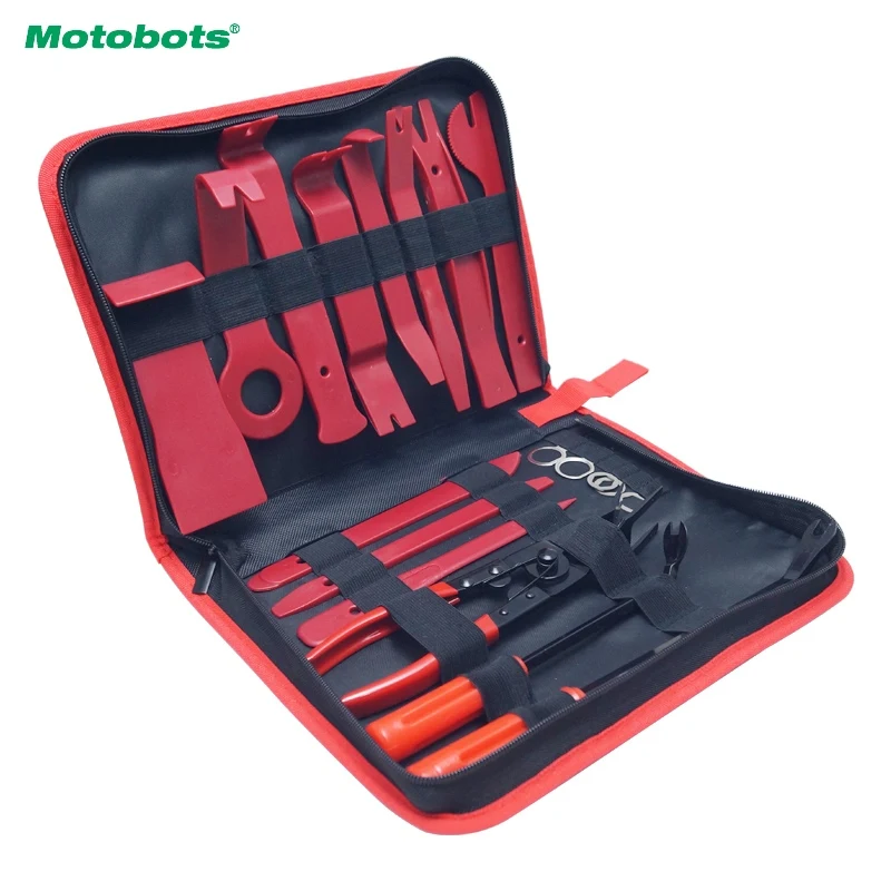 

MOTOBOTS 19Pcs/Set Car DIY Removal Opening Auto Door Clip Radio Panel Interior Panel Trim Dashboard Removal Tool Pry Repair Kit