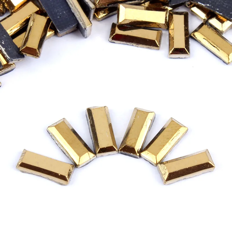 Hotfix stone Strip shape 3x7MM 300pcs/lot Mine Gold Hotfix Rhinestone for Cloths Adornment DIY accessories free shipping