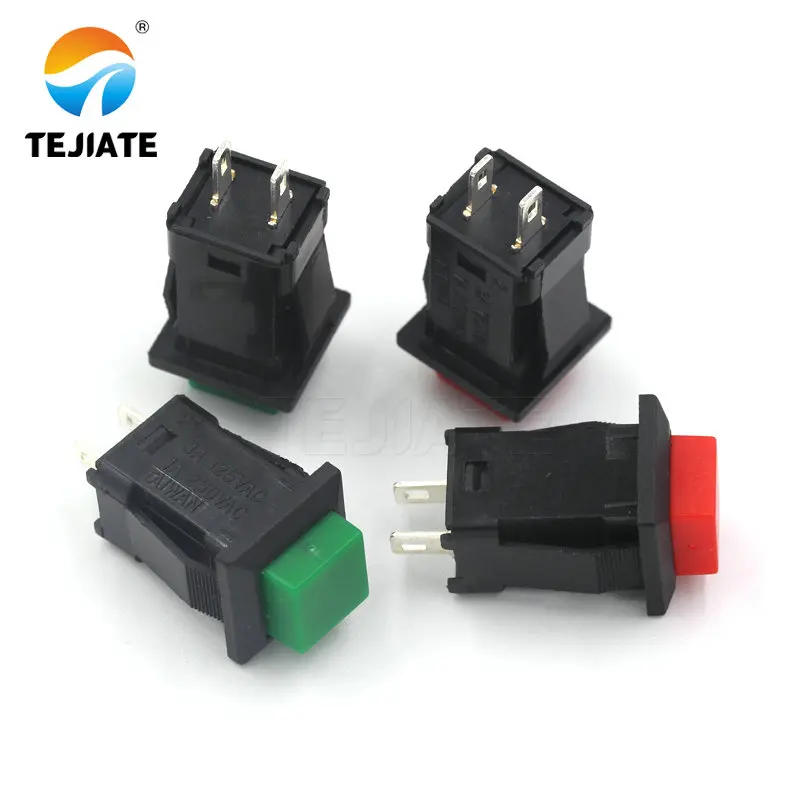 5 sztuk bez blokady Reset i samoblokujący przełącznik wciskany 14MM 1A/250VAC 3A 250V DS-429