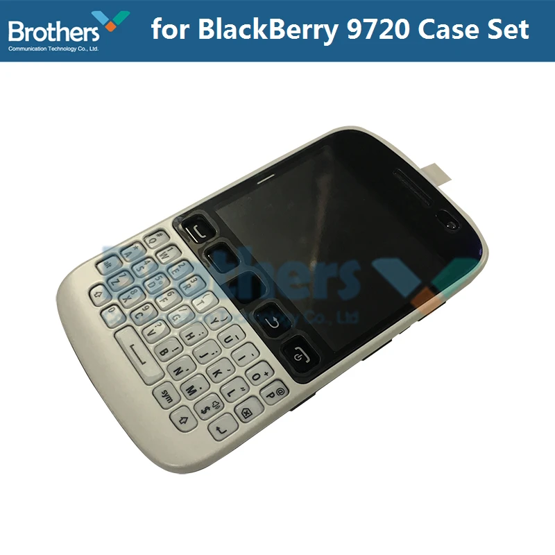 Full Set For BlackBerry 9720 Back Cover Battery Door Housing+Front Frame + Keyboard For BlackBerry 9720 Black White