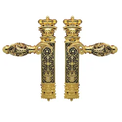 85mm CENTRAL DISTANCE HOLLOW SPLIT ZINC DOOR HANDLE DOOR LOCK---ITALY DESIGN--GP FINISH