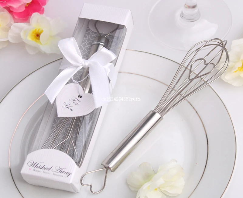 

100pcs Egg Beaters with Stainless Steel Handle Rotatable Egg Stiring Whisk Blender Washable Egg Mixer in Gift Box