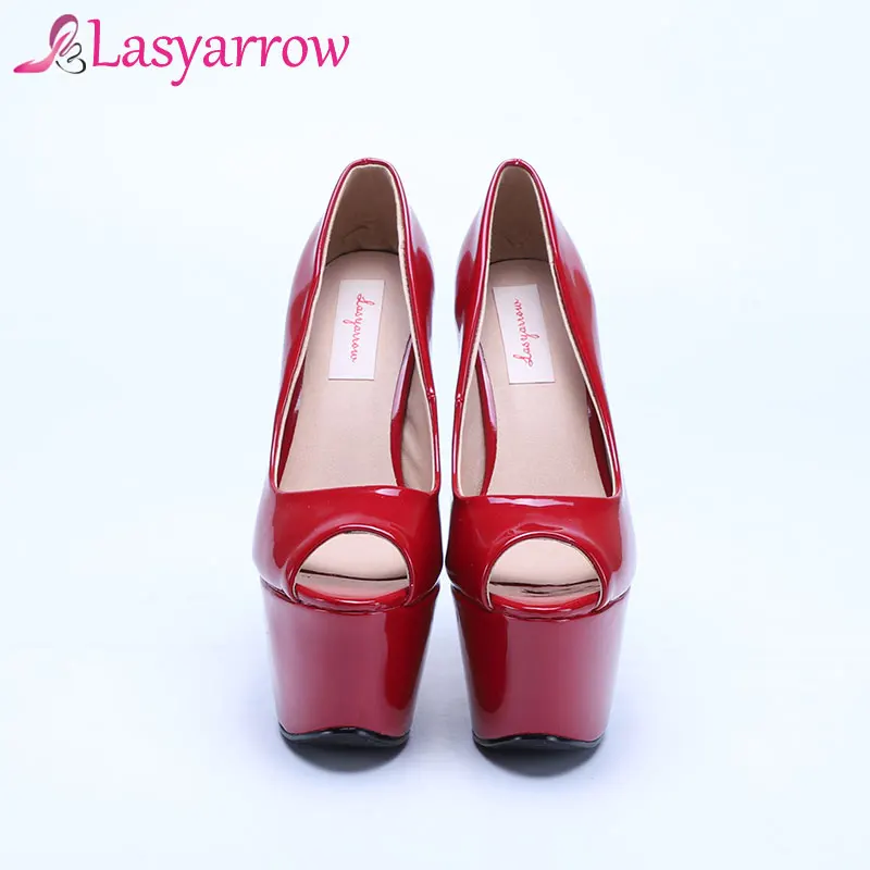 Lasyarrow Shoes Women High Heels Pumps Spring Peep Toe Gladiator Shoes Female Stiletto Sexy High Heels Platform Party ShoesRM178