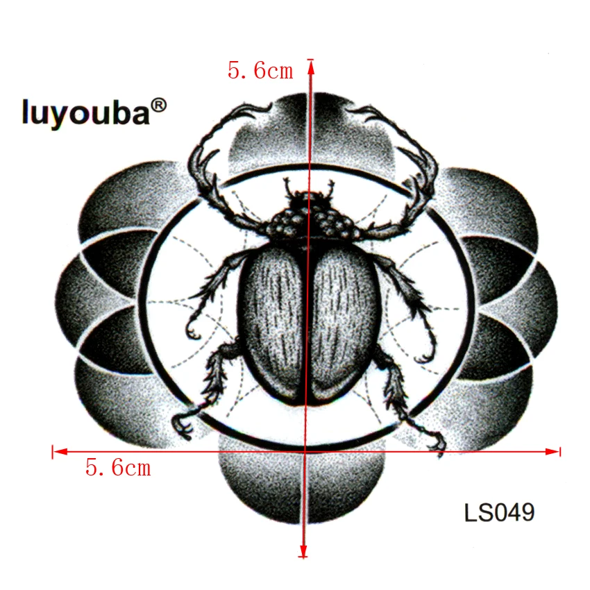 Escassos à prova dwaterproof água tatuagens temporárias homens beleza harajuku balanço besouro tatuagens projetos tatoo adesivos henna tatuagens pretas