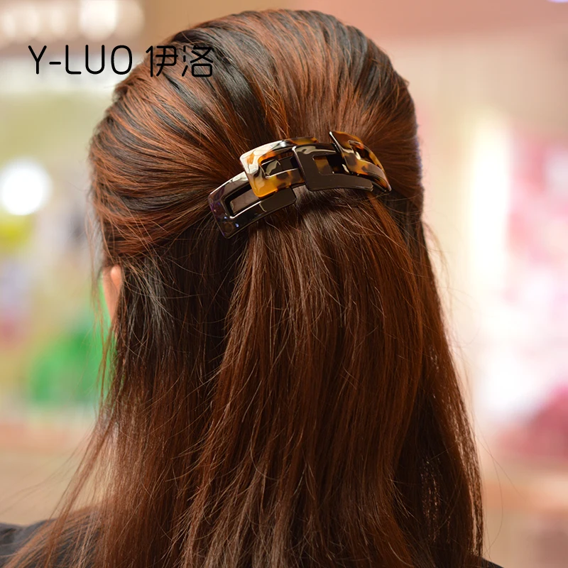 New Fashion  Large Size Korean Hair Clip Vintage Boutique Acetate Hair Decoration Large Hair Accessories For Women