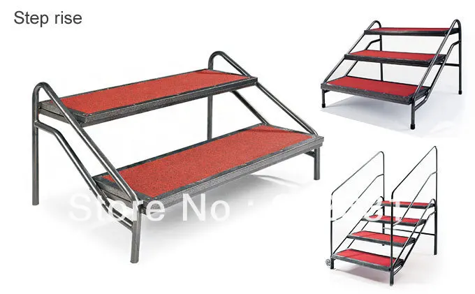 Step stair for Movable stage,heavy duty steel frame,carpet top,strong and durable