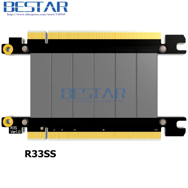 الناهض PCI-Express PCI-E 3.0x1x4x8x16 ذكر إلى ذكر بطاقة الرسومات تمديد الناهض PCIe أنثى إلى أنثى كابل الشريط 5- 60 سنتيمتر