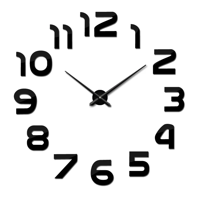 Top fashion 3d wall clock reloj de pared quartz watch modern diy clocks living room large decorative horloge murale  stickers