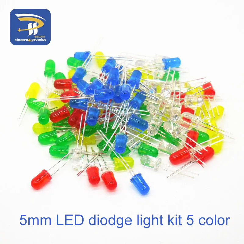 Kurze Beine 16MM UltraBright Rot/Grün/Blau/Weiß/Gelb Ultra Bright 5mm Runde LED diode F5 3,0-3,2 V – Detail 2