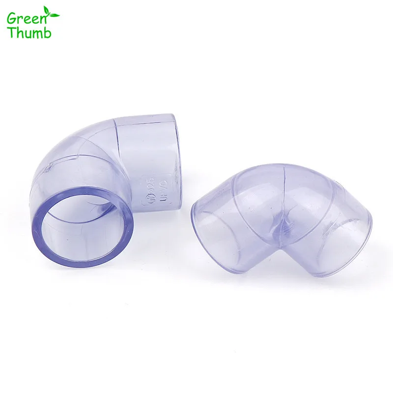 

9pcs Blue Transparent PVC Equal Inner Diameter 20mm/25 mm 90 Degree Elbow Connector Joints For Garden Micro Drip System Watering