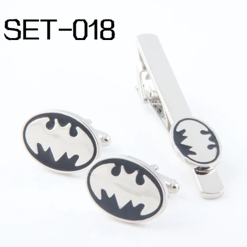 

Novelty Interesting Tie Clips & Cufflinks Can be mixed Free Shipping Set 018 Superhero Series