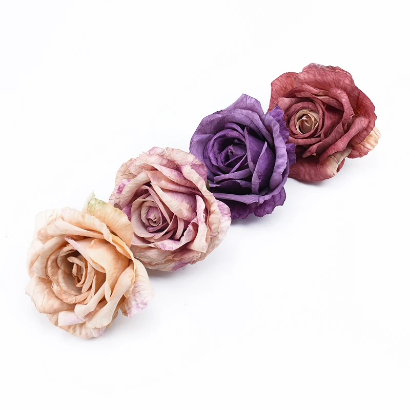 10CM European Roses Head Home Party Decoration Wedding Bridal Accessories Clearance Scrapbooking Flower Wall Artificial Flowers