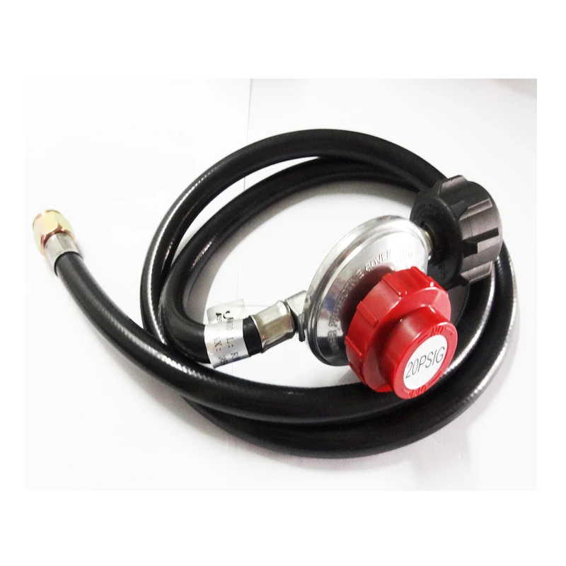 0-20PSI adjustable gas regulator, Medium Pressure LPG regulator valve with Hose 48