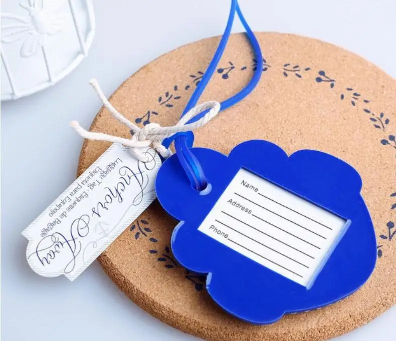 100PCS/LOT High Quality Beach Theme Anchors Away Travel Luggage Tag wedding bridal shower Favor party gifts Free shipping SN1084