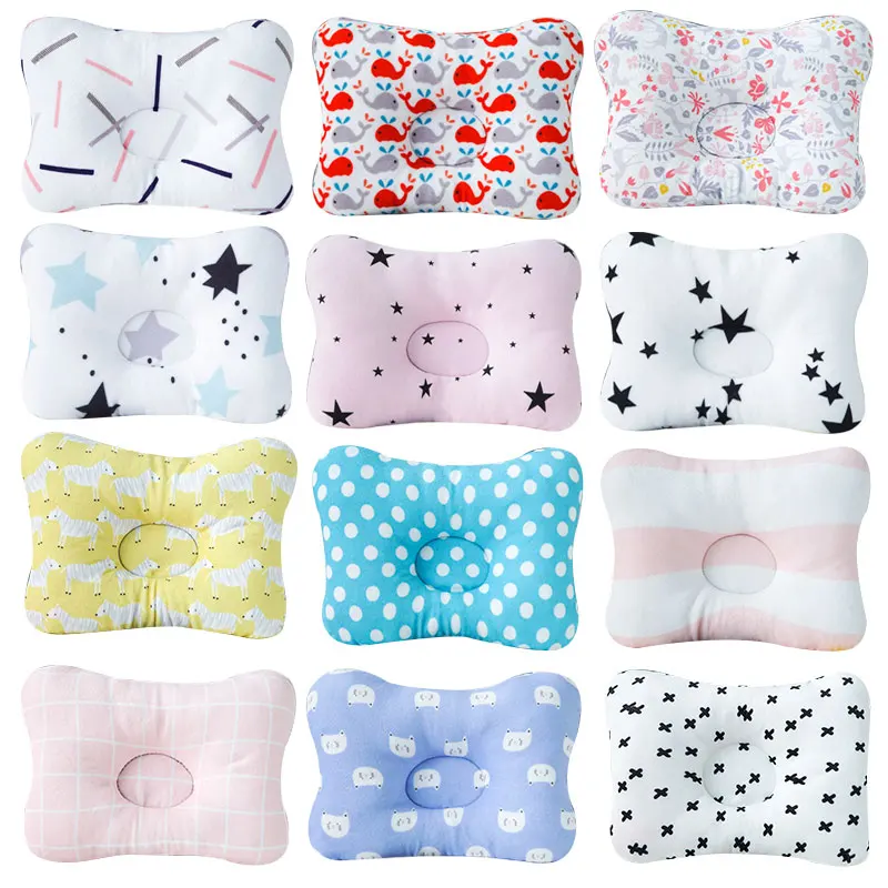 Muslinlife Baby Bedding Printed Pillow Newborn Boys Girls Nursing Pillows Soft Cotton Support Pillow Sleep Positioner Dropship