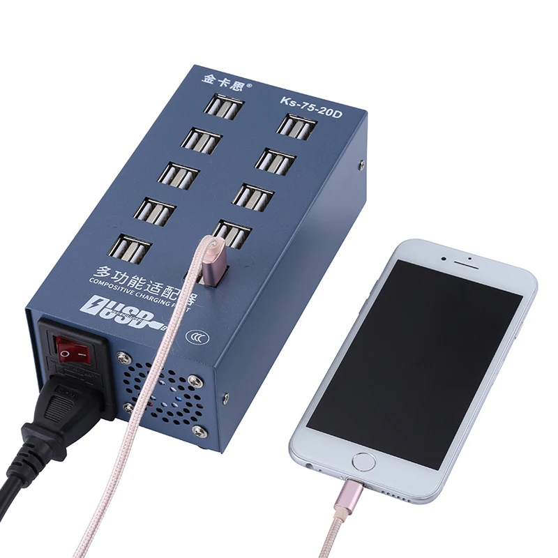 220V 20 Port USB Fast Charger USB Charging Station for iPhone iPad Samsung Phone Tools Herramientas Ferramenta