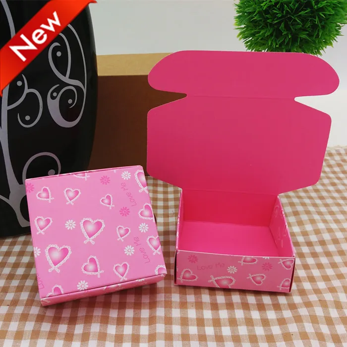 

7.5*7.5*3cm Pink Gift Boxes Small Storage Box Candy Jewelry Box 200pcs\lot Free shipping