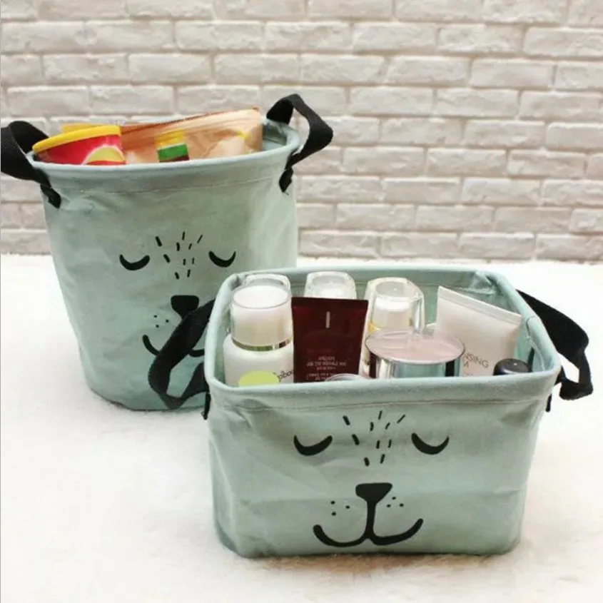 Cosmetics Organizer Box Clothes Storage Barrel Sundries bag Linen Case Children Room Toys Organizer Pouch