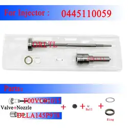 ORLTL Spare Parts Overhaul Kits DLLA145P978 (0433171641), Injector Valve F00VC01015 For CHRYSLER 0445110059