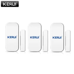 Kerui 433mhz sem fio porta janela sensor detector aberto gsm pstn sistema de alarme em casa segurança em casa voz assaltante sistema alarme inteligente