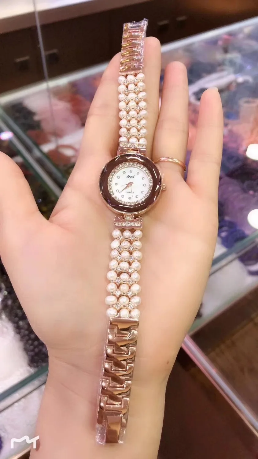 Natural Freshwater Pearls Beads Bracelet & Waterproof Watch DIY Jewelry For Women For Gift For Summer Beach Wholesale !