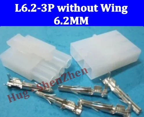 

10sets L6.2-3P 3 port Terminal 6.2mm pitch Electrical Connector with Free Shipping