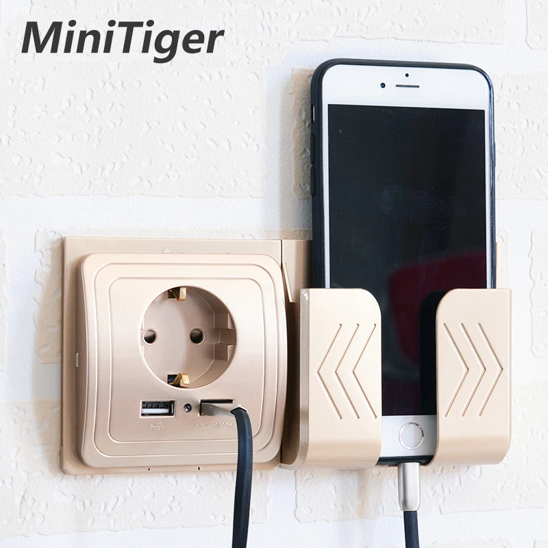 Minitiger Dual USB Socket Power Outlet Socket With EU Plug 2A Wall Charger Adapter Electric Wall Charger Adapter Charging USB