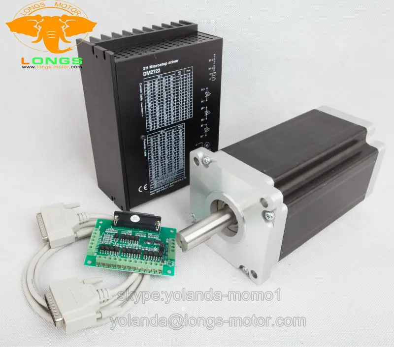 Stepper Motor Nema 42 4210 oz.in 8A 42HS6480&Stepper driver DM2722A 9.8A CNC kit LONGS MOTOR