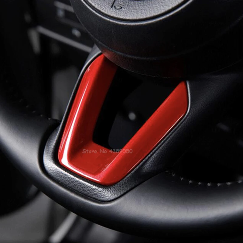 

ABS Plastic For Mazda CX9 CX-9 2016 Car Steering wheel Button frame Cover Trim Car styling Accessories 1pcs